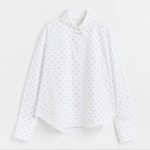 H&M White stud-detail shirt